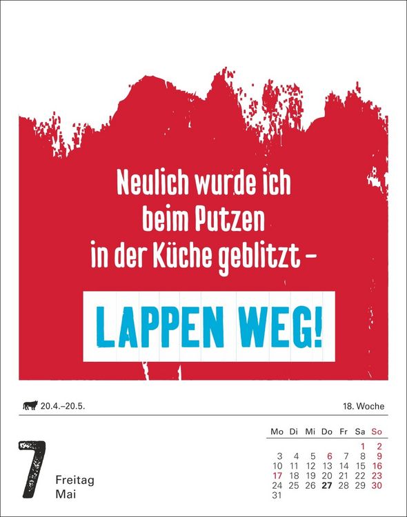Produktbild: Lange Rede kurzer Gin Tagesabrei&szlig;kalender 2027 - Der Spr&uuml;che-Kalender