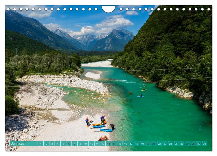 Produktbild: Reise durch das Soca-Tal - Unterwegs im sch&ouml;nen Slowenien (Wandkalender 2026 DIN A4 quer), CALVENDO Monatskalender