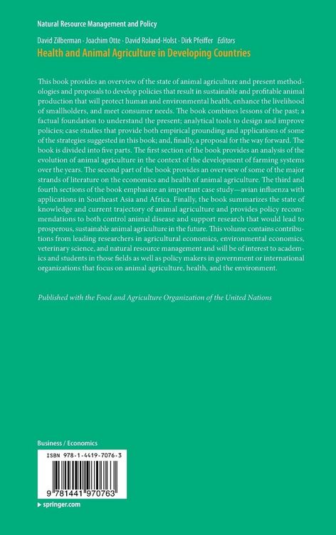 Produktbild: Health and Animal Agriculture in Developing Countries