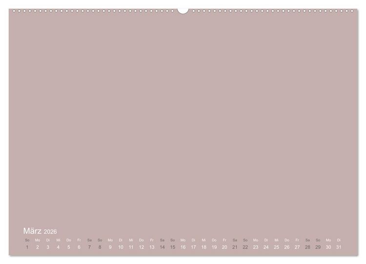 Produktbild: DIY Bastel-Kalender -Erdige Pastell Farben- Zum Selbstgestalten (hochwertiger Premium Wandkalender 2026 DIN A2 quer), Kunstdruck in Hochglanz