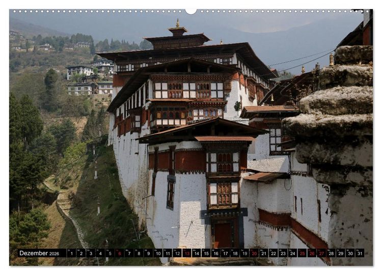 Produktbild: Druk Yul - Szenen aus Bhutan (Wandkalender 2026 DIN A2 quer), CALVENDO Monatskalender