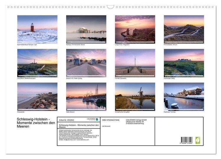 Produktbild: Schleswig-Holstein - Momente zwischen den Meeren (Wandkalender 2027 DIN A2 quer), CALVENDO Monatskalender