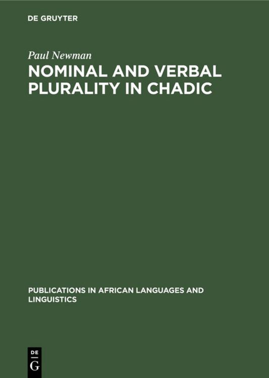 Produktbild: Nominal and Verbal Plurality in Chadic