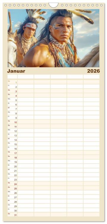 Produktbild: Familienplaner 2026 - Den Wilden Westen hautnah erfahren mit 5 Spalten (Wandkalender, 21 x 45 cm) CALVENDO