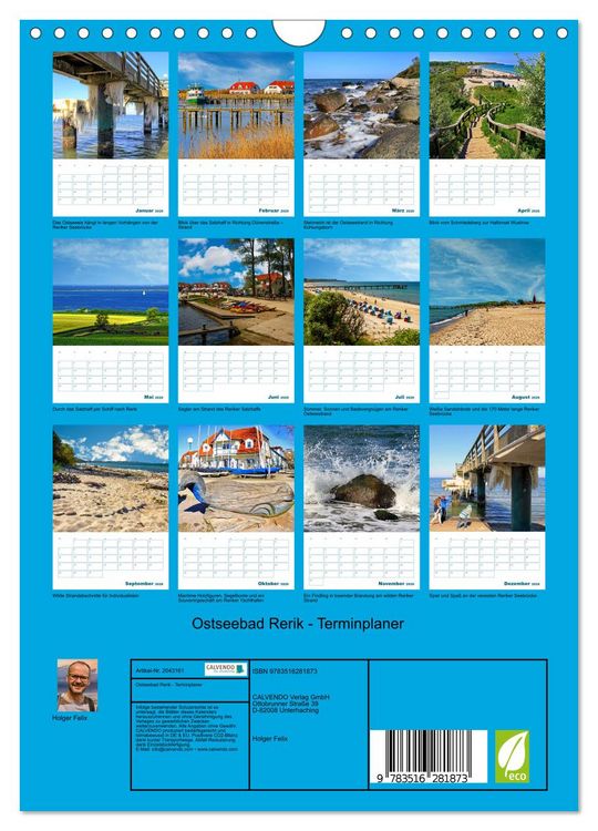 Produktbild: Ostseebad Rerik - Terminplaner (Wandkalender 2026 DIN A4 hoch), CALVENDO Monatskalender
