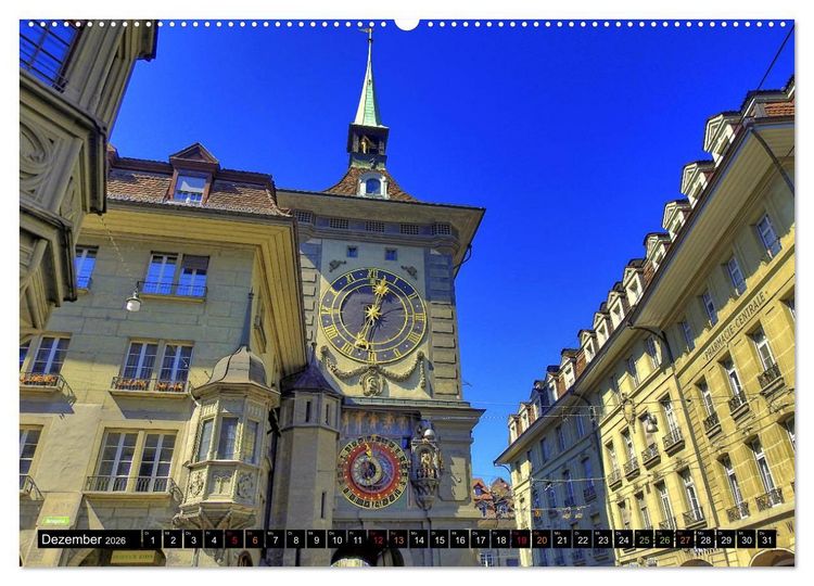 Produktbild: BERN - Vom B&auml;rengraben bis Zytglogge (hochwertiger Premium Wandkalender 2026 DIN A2 quer), Kunstdruck in Hochglanz