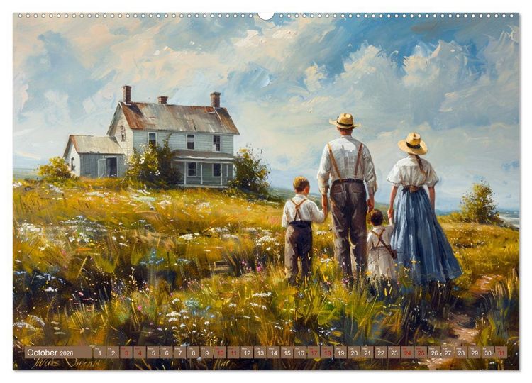 Produktbild: Life on a Farm in Old America (Wall Calendar 2026 DIN A2 landscape), CALVENDO 12 Month Wall Calendar