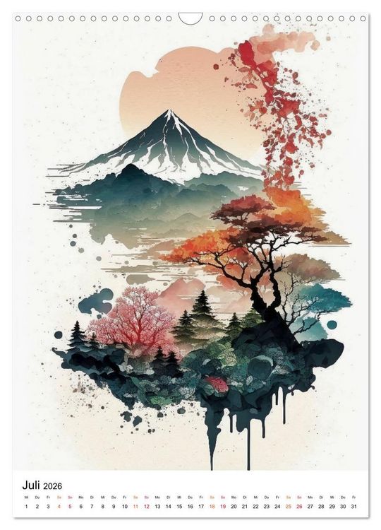 Produktbild: China - Aquarellmalerei (Wandkalender 2026 DIN A3 hoch), CALVENDO Monatskalender