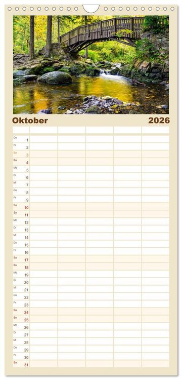 Produktbild: Familienplaner 2026 - Fotospots in Deutschland mit 5 Spalten (Wandkalender, 21 x 45 cm) CALVENDO