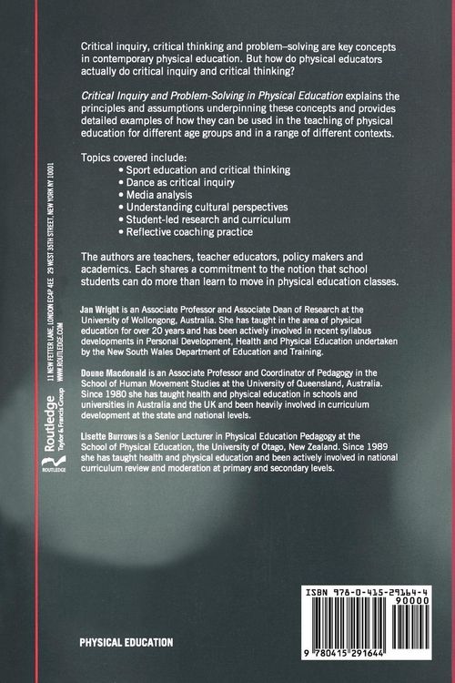 Produktbild: Critical Inquiry and Problem Solving in Physical Education
