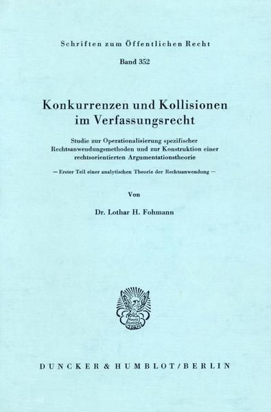Produktbild: Konkurrenzen und Kollisionen im Verfassungsrecht.