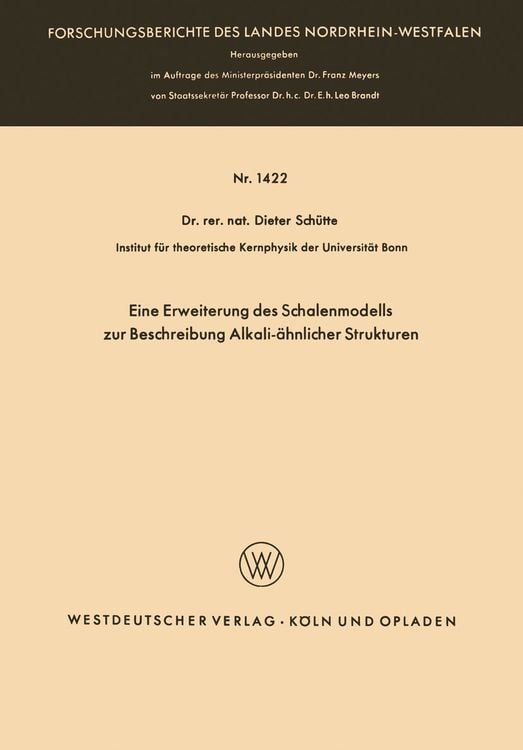Produktbild: Eine Erweiterung des Schalenmodells zur Beschreibung Alkali-&auml;hnlicher Strukturen