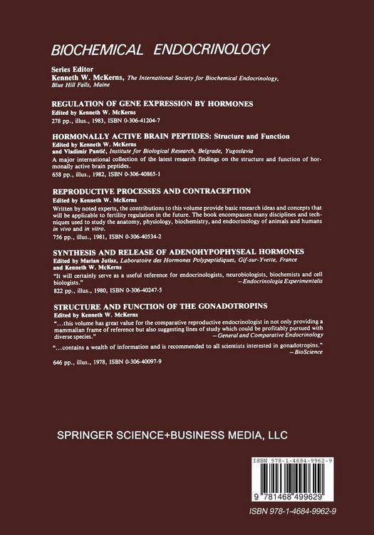 Produktbild: Hormonal Control of the Hypothalamo-Pituitary-Gonadal Axis