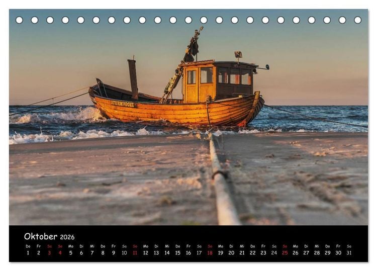 Produktbild: Insel Usedom (Tischkalender 2026 DIN A5 quer), CALVENDO Monatskalender