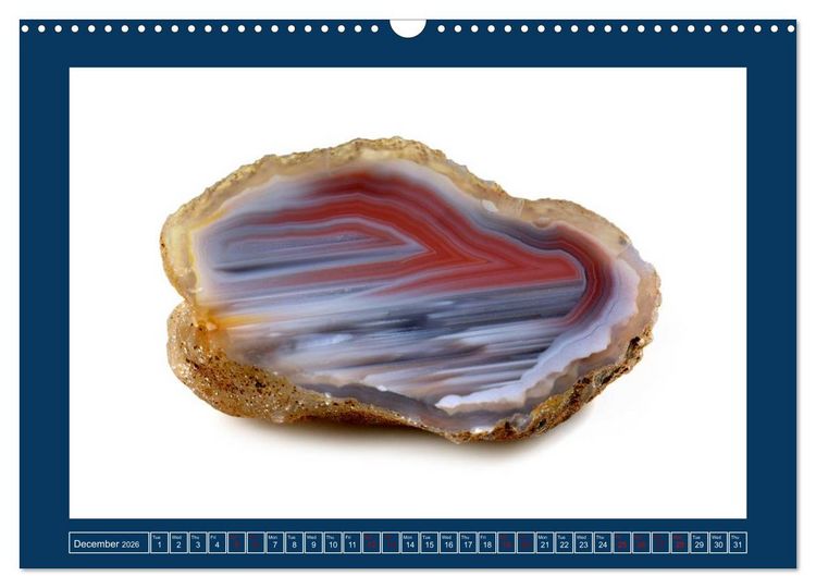 Produktbild: Agates - Polished semi-precious stones (Wall Calendar 2026 DIN A3 landscape), CALVENDO 12 Month Wall Calendar