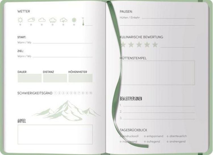 Produktbild: Wandertagebuch-Berge