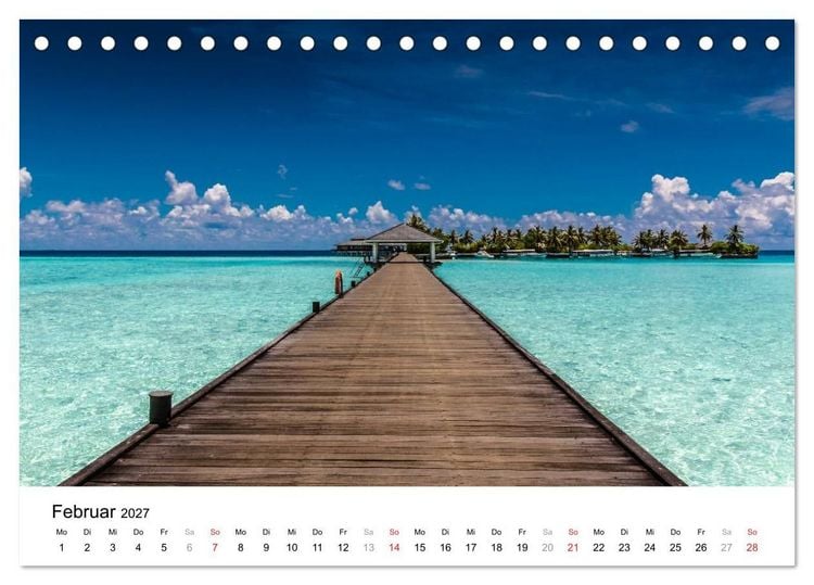Produktbild: Malediven &ndash; Das Paradies im Indischen Ozean III (Tischkalender 2027 DIN A5 quer), CALVENDO Monatskalender