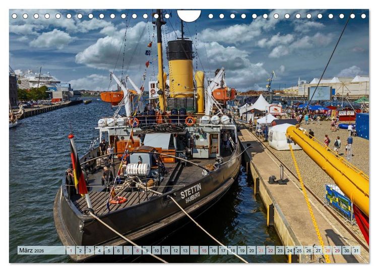 Produktbild: Dampfeisbrecher Stettin - Auf Besuch in der Hansestadt Wismar (Wandkalender 2026 DIN A4 quer), CALVENDO Monatskalender