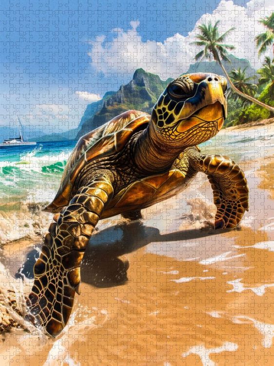 Produktbild: CALVENDO Puzzle Ein Motiv aus dem Kalender Im Rhythmus der Wellen | 1000 Teile Lege-Gr&ouml;&szlig;e 64x48cm Foto-Puzzle f&uuml;r gl&uuml;ckliche Stunden
