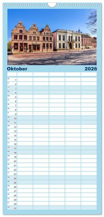 Produktbild: Familienplaner 2026 - Norden-Norddeich. Maritime Orte mit Flair mit 5 Spalten (Wandkalender, 21 x 45 cm) CALVENDO