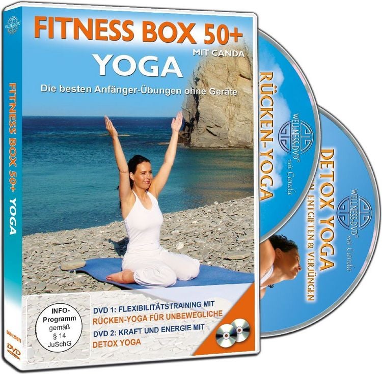 Produktbild: Fitness Box 50+ Yoga - Die besten Anf&auml;nger-&Uuml;bungen ohne Ger&auml;te [2 DVDs]