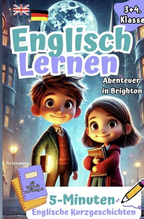 Produktbild: Spielerisch Englisch Lernen f&uuml;r clevere Entdecker I Abenteuer in Brighton: 5-Minuten Englische Kurzgeschichten mit Vokabeln und &Uuml;bungen. 3+4 Klasse