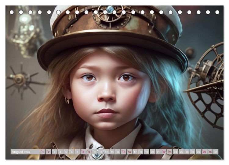Produktbild: Starke M&auml;dchen - Steampunk Welten (Tischkalender 2026 DIN A5 quer), CALVENDO Monatskalender