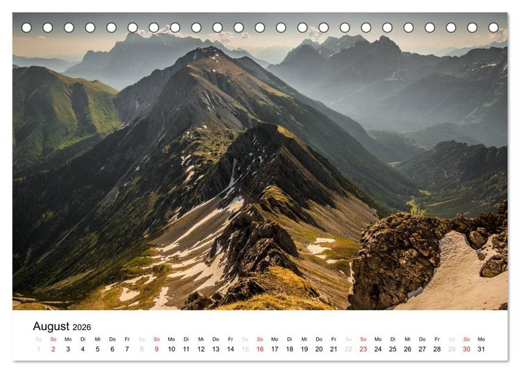 Produktbild: Bergpixel "kreuz und quer durch die Alpen" (Tischkalender 2026 DIN A5 quer), CALVENDO Monatskalender