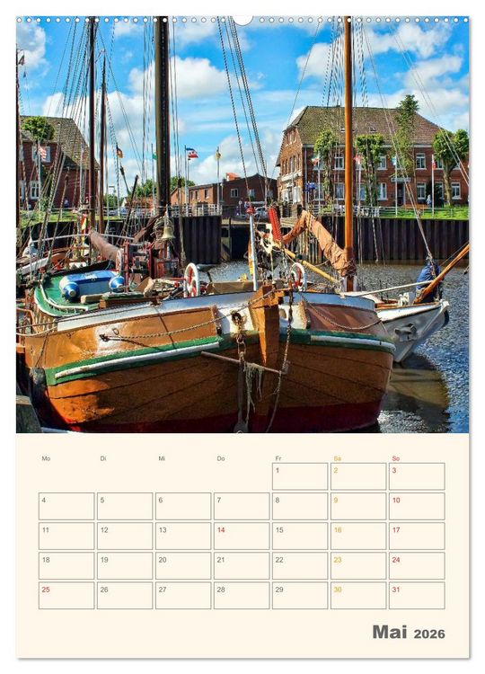 Produktbild: Ostfriesland - Carolinensiel, der Museumshafen (hochwertiger Premium Wandkalender 2026 DIN A2 hoch), Kunstdruck in Hochglanz