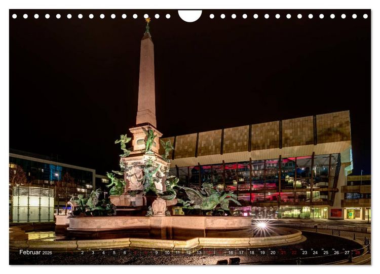 Produktbild: Nachts in Leipzig (Wandkalender 2026 DIN A4 quer), CALVENDO Monatskalender