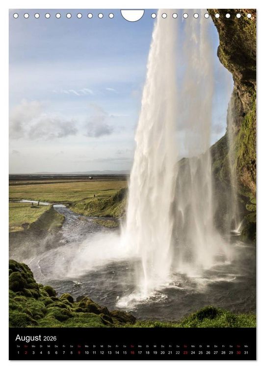 Produktbild: Island - Landschaften vom Wasser gepr&auml;gt (Wandkalender 2026 DIN A4 hoch), CALVENDO Monatskalender