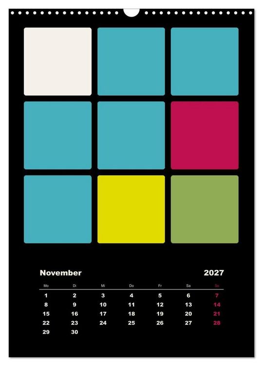 Produktbild: Fotokalender FARBFL&Auml;CHEN (Wandkalender 2027 DIN A3 hoch), CALVENDO Monatskalender