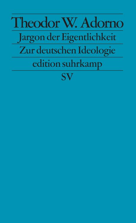 Produktbild: Jargon der Eigentlichkeit