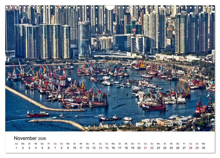 Produktbild: Megacity Hong Kong (Wandkalender 2026 DIN A3 quer), CALVENDO Monatskalender