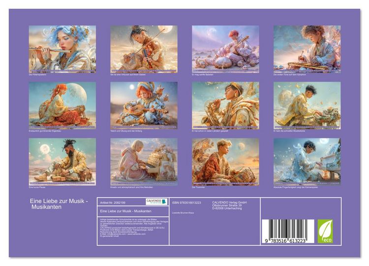 Produktbild: Eine Liebe zur Musik - Musikanten (Wandkalender 2026 DIN A4 quer), CALVENDO Monatskalender