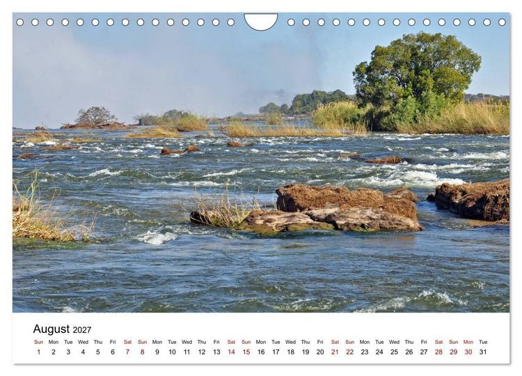 Produktbild: World natural heritage Victoria Falls - The smoke that thunders (Wall Calendar 2027 DIN A4 landscape), CALVENDO 12 Month Wall Calendar
