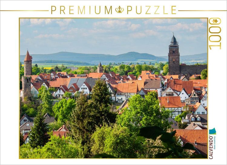 Produktbild: CALVENDO Puzzle Grebenstein vom Burgberg aus gesehen | 1000 Teile Lege-Gr&ouml;&szlig;e 64x48cm Foto-Puzzle f&uuml;r gl&uuml;ckliche Stunden