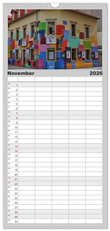 Produktbild: Familienplaner 2026 - Dresdens Neustadt mit 5 Spalten (Wandkalender, 21 x 45 cm) CALVENDO