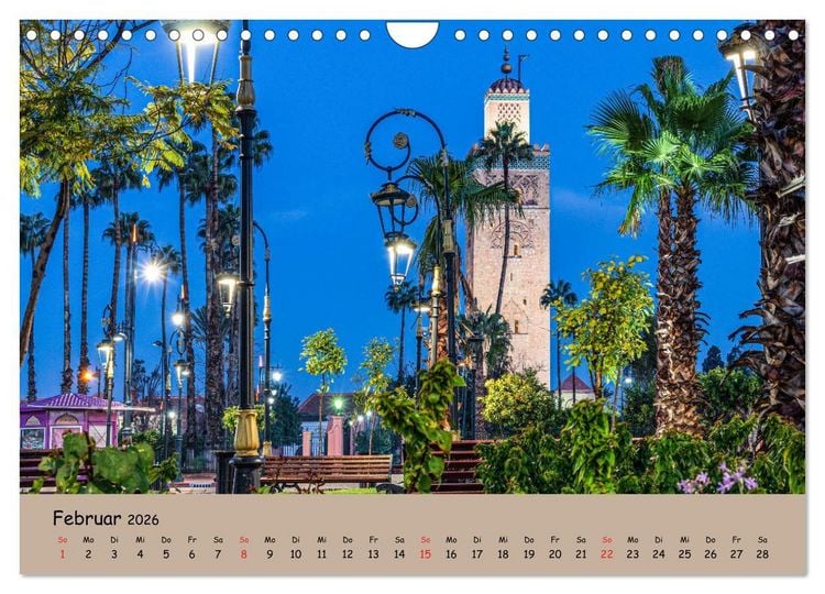 Produktbild: Marrakesch - Eine Stadt wie aus 1001 Nacht (Wandkalender 2026 DIN A4 quer), CALVENDO Monatskalender