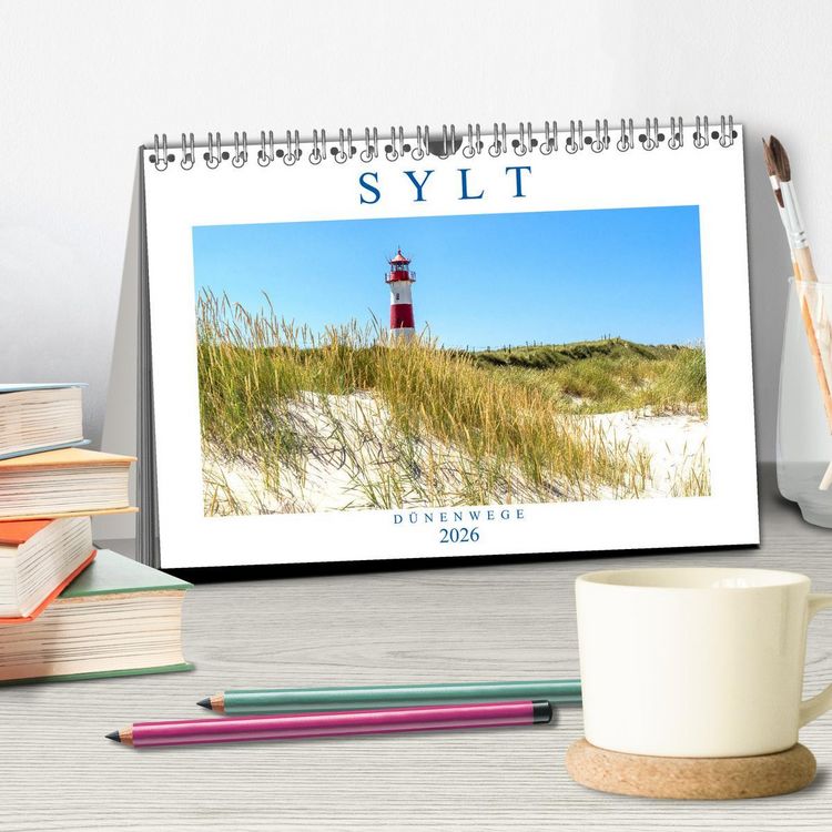 Produktbild: SYLT D&uuml;nenwege (Tischkalender 2026 DIN A5 quer), CALVENDO Monatskalender