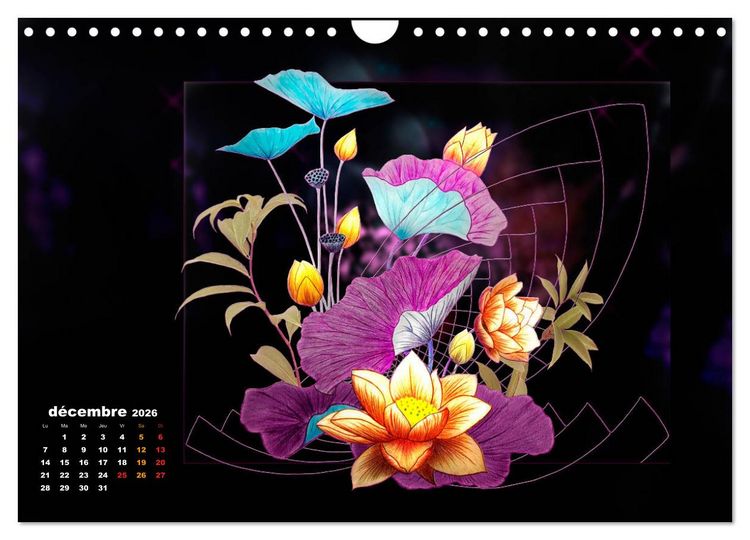 Produktbild: Images d'art Ikebana (Calendrier mural 2026 DIN A4 vertical), CALVENDO calendrier mensuel