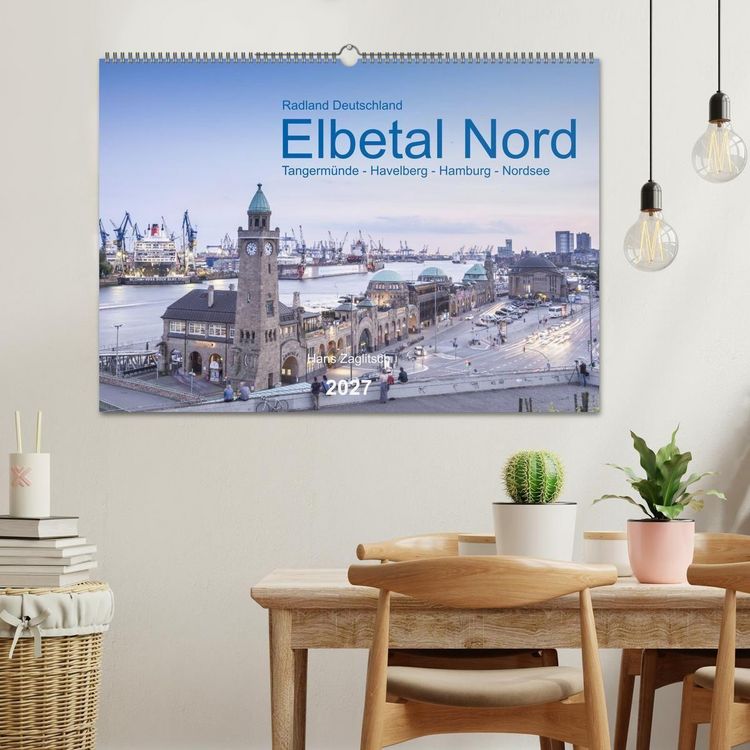 Produktbild: Elbetal Nord - Radland Deutschland (Wandkalender 2027 DIN A2 quer), CALVENDO Monatskalender