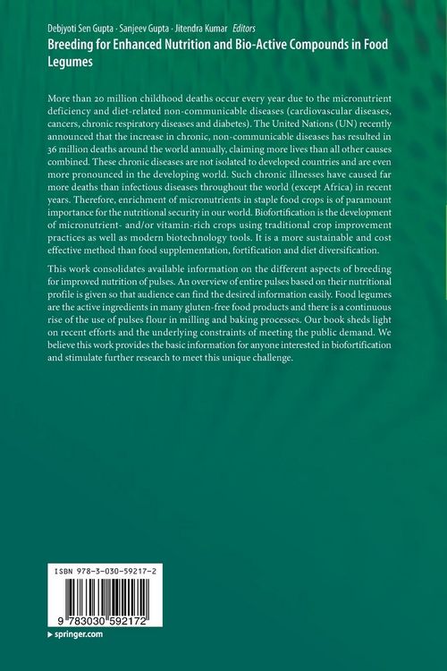 Produktbild: Breeding for Enhanced Nutrition and Bio-Active Compounds in Food Legumes