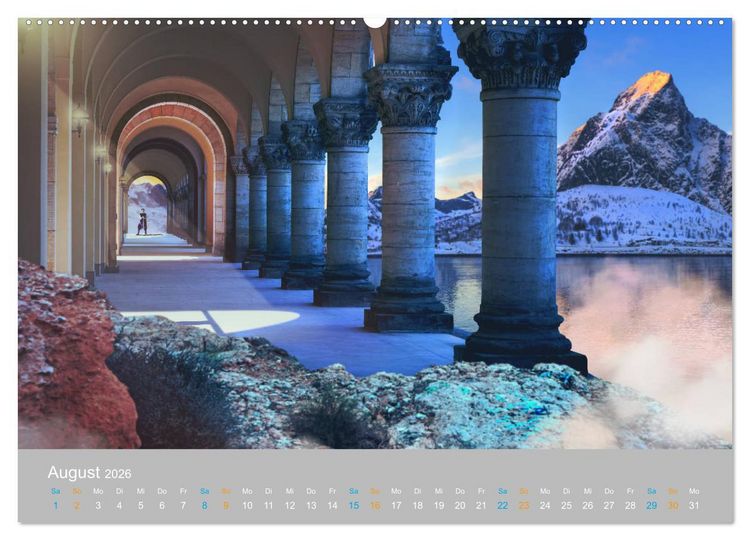 Produktbild: Fantastisch und surreal - Landschaften (hochwertiger Premium Wandkalender 2026 DIN A2 quer), Kunstdruck in Hochglanz