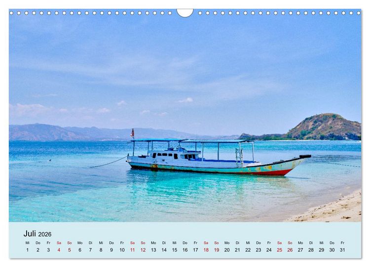 Produktbild: Indonesien - Die kleinen Sundainseln (Wandkalender 2026 DIN A3 quer), CALVENDO Monatskalender