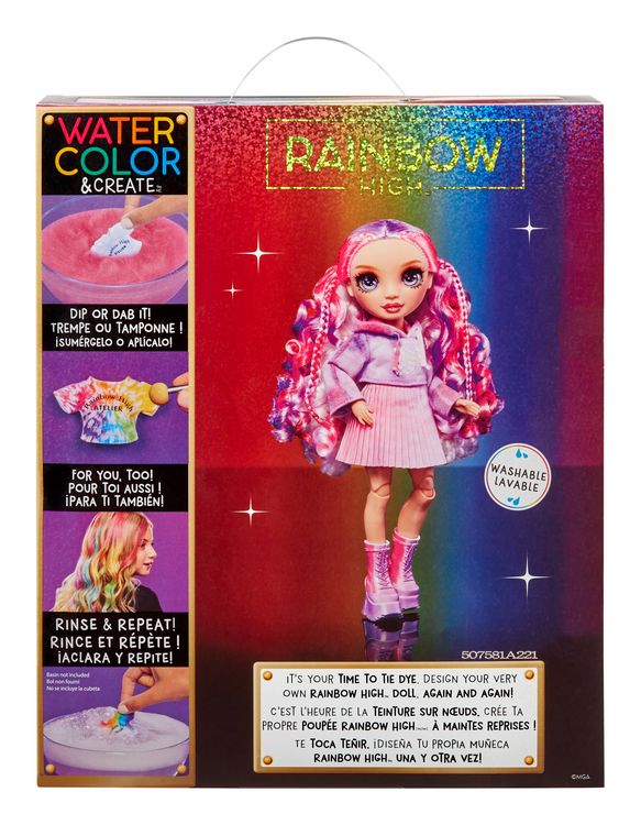 Produktbild: Rainbow High WaterColor & Create NEW Theme Dolls- purple eyes