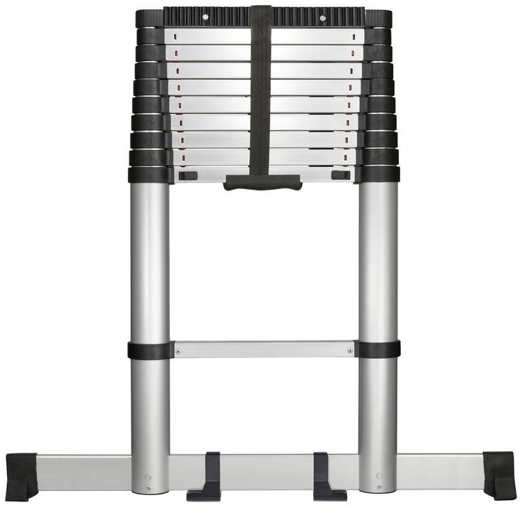 Produktbild: TOOLCRAFT TO-7868814 Aluminiumlegierung Teleskopleiter Montage ohne Werkzeug Arbeitsh&ouml;he (max.): 3.93 m Aluminium EN 131 10.1 kg