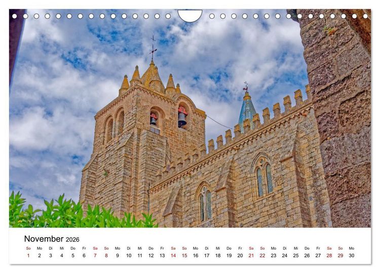 Produktbild: Von Nord nach S&uuml;d - Fahrt &uuml;ber Viseu, Coimbra und Nazar&eacute; (Wandkalender 2026 DIN A4 quer), CALVENDO Monatskalender