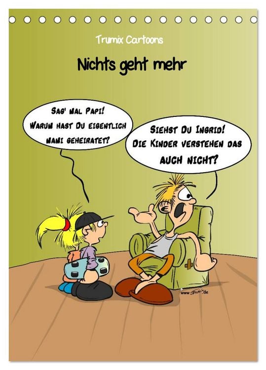 Produktbild: Trumix Cartoons - Nichts geht mehr (Tischkalender 2026 DIN A5 hoch), CALVENDO Monatskalender