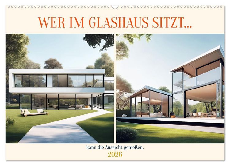 Produktbild: Wer im Glashaus sitzt... kann die Aussicht genie&szlig;en (Wandkalender 2026 DIN A2 quer), CALVENDO Monatskalender